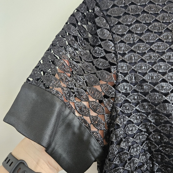 Diane Von Furstenberg new cindy lace dress 10 metallic - Picture 7 of 16